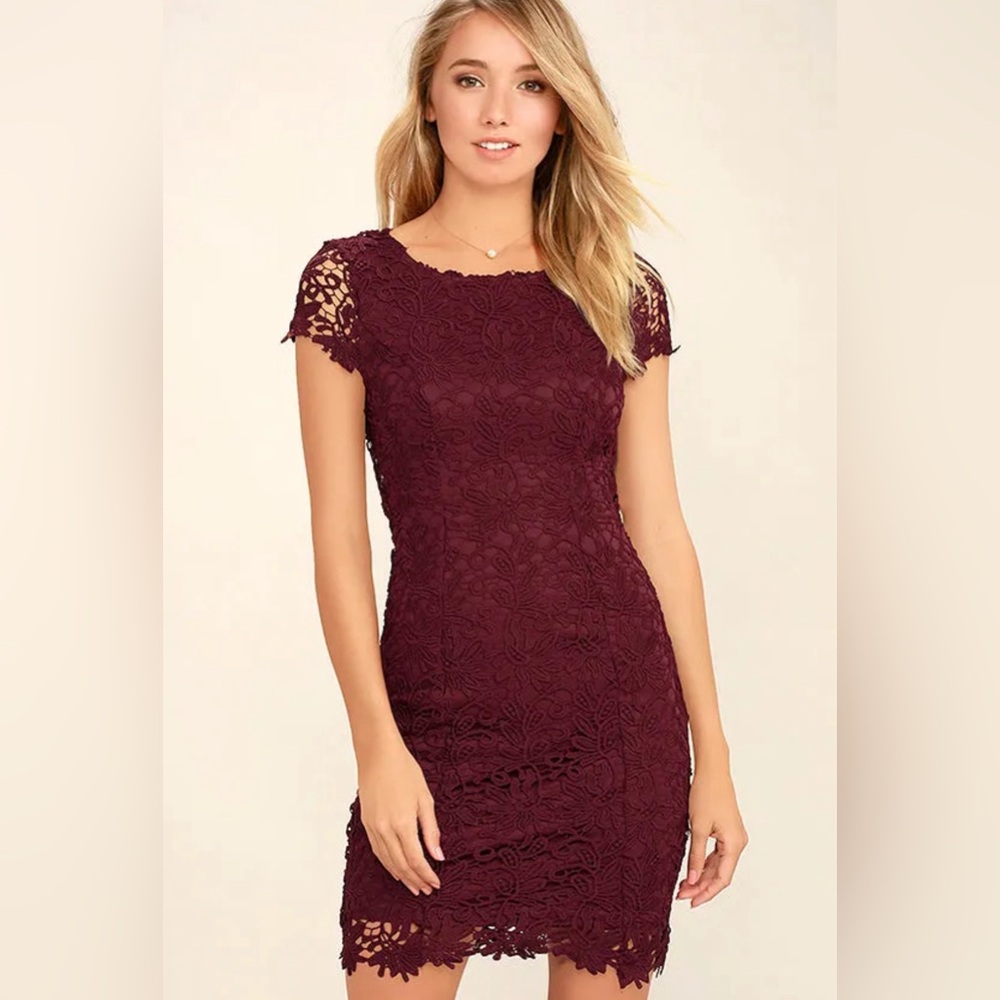 Lulu’s Hidden Talent Backless Lace Dress